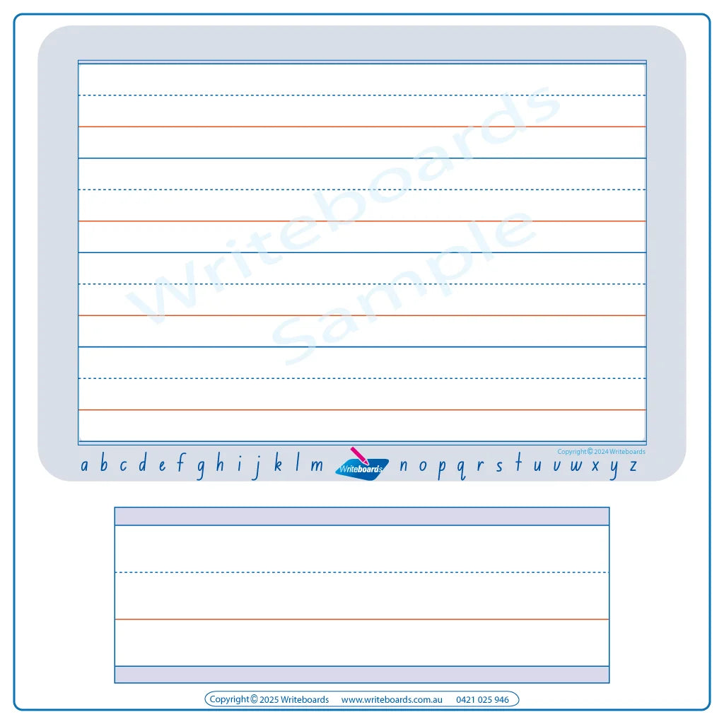 NSW Foundation Font Plain Dotted Third Worksheets with NSW Foundation Alphabet at Bottom of Page