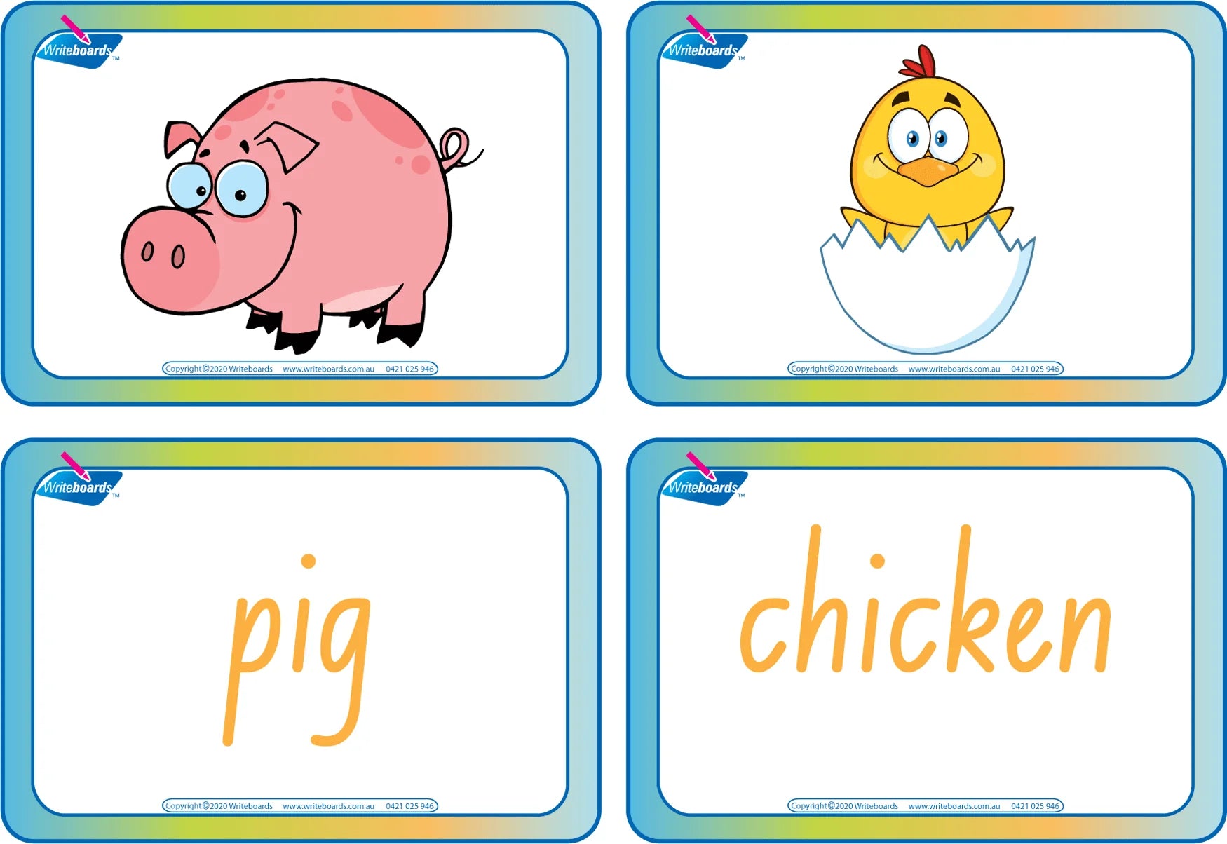 NSW Foundation Font Farm Animals Busy Book includes farm animal flashcards