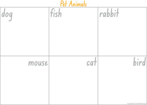 NSW Foundation Pet Animal Busy Book Pages for Childcare & Preschool ages 3+