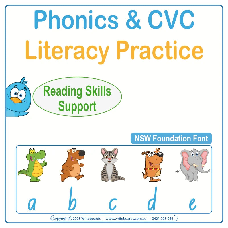 NSW Foundation Font Phonics and CVC Worksheets for Teachers – handwriting and literacy resources