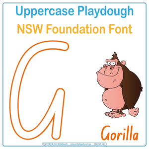 NSW Foundation Font Fine Motor Skills Uppercase Alphabet Tracing Worksheets for Childcare Educators