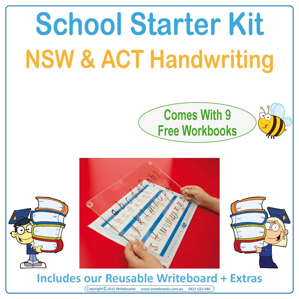 NSW Foundation Font School Starter Kit includes reusable Writeboard worksheets and extras for NSW & ACT
