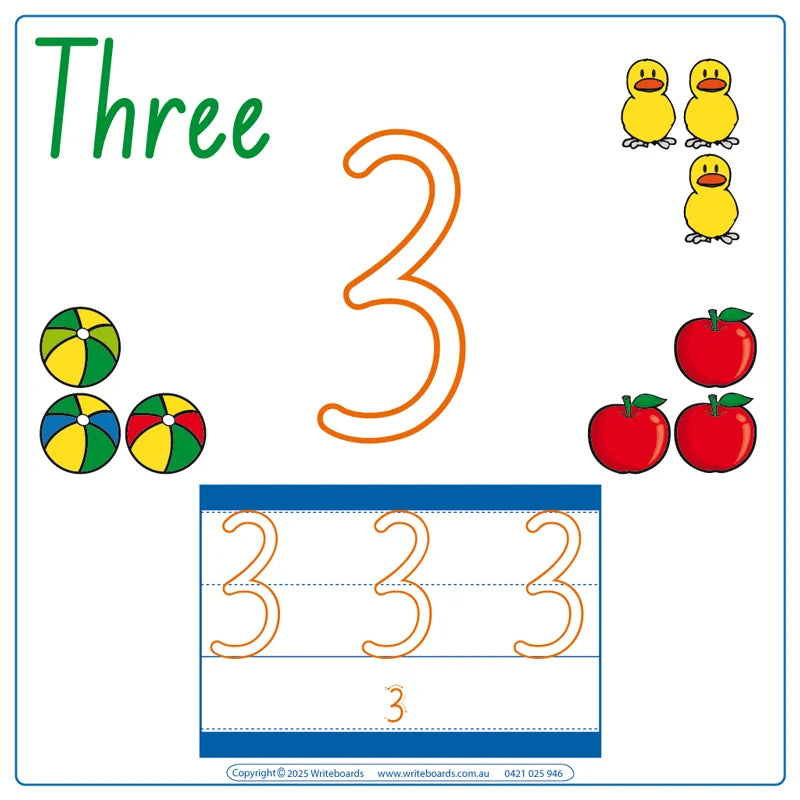 NSW Foundation Font Special Needs Kit 1 includes Beginner Number Worksheets and Flashcards