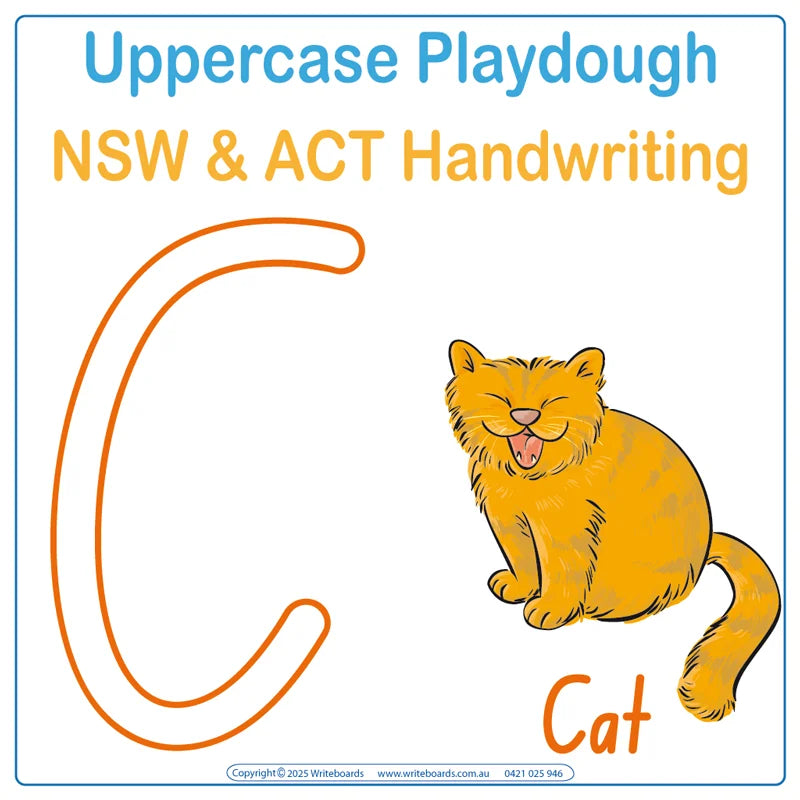 NSW Foundation Font Special Needs Kit 1 includes Large Phonic Uppercase Alphabet Worksheets with Directions