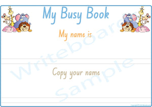 NSW Foundation Student Name Busy Book Pages for Childcare and Preschool - ages 3+
