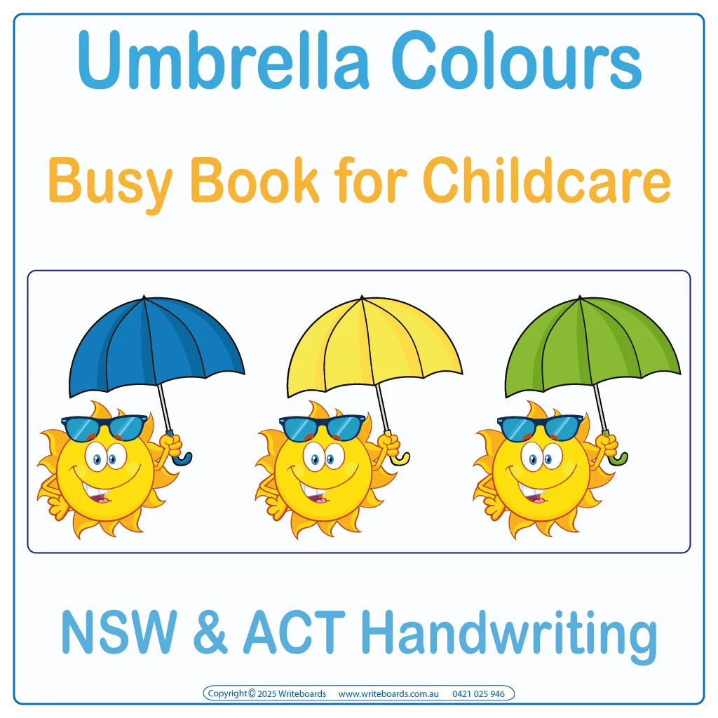 NSW Foundation Font Colour Busy Book for Childcare and Preschool - ages 3+