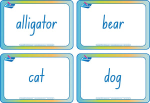 NSW Foundation Font Colourful Animal Phonic Flashcards for Teachers includes 52 Flashcards for Games and more