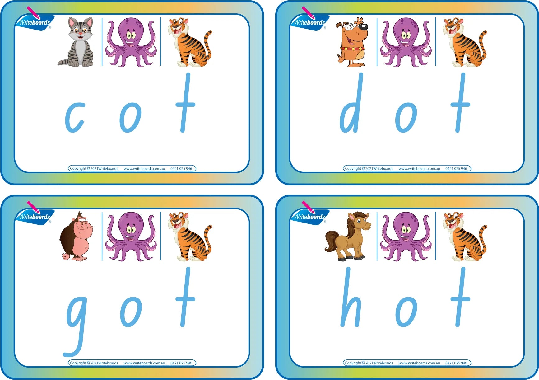 NSW Foundation Font CVC Flashcards with the middle letter o, NSW Foundation Font Teachers CVC Flashcards