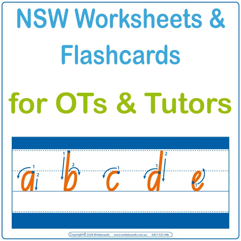 NSW Foundation Font Worksheets for Therapists in NSW, NSW Traceable & Printable Worksheets for NSW Tutors