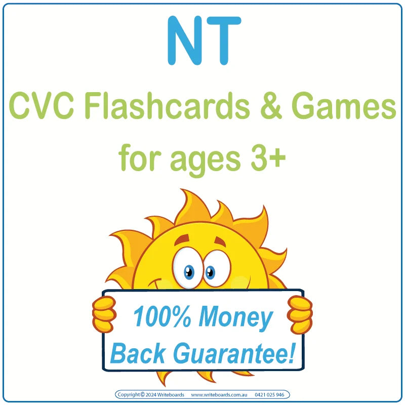 CVC Flashcards & Games for NT Handwriting