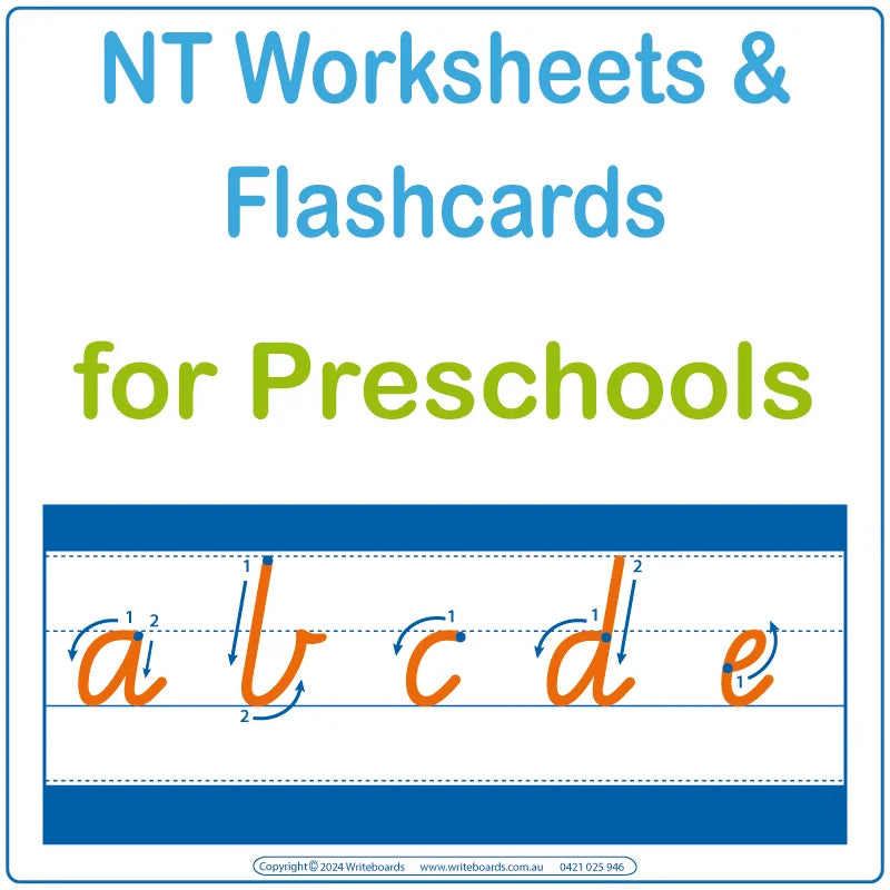 NT Worksheets & Flashcards for Childcare & Preschools, NT School Readiness Worksheets for Pre-Primary Educators