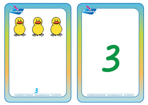 VIC Modern Cursive Font Number Flashcards for Tutors & Occupational Therapists