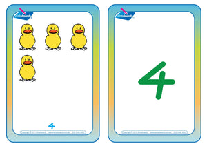 VIC Modern Cursive Font Number Flashcards for Tutors & Occupational Therapists