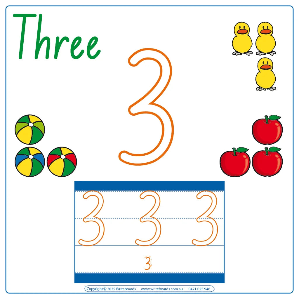 Teach your child the numbers from 1–12 using NSW & ACT Handwriting for Ages 3+