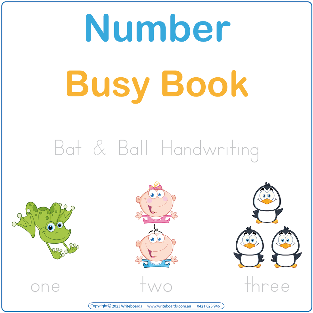 Busy Book Numbers Package Using Cookies | Writeboards | Children’s ...