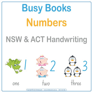 Teach Your Child Numbers with our NSW & ACT school handwriting Busy Book 