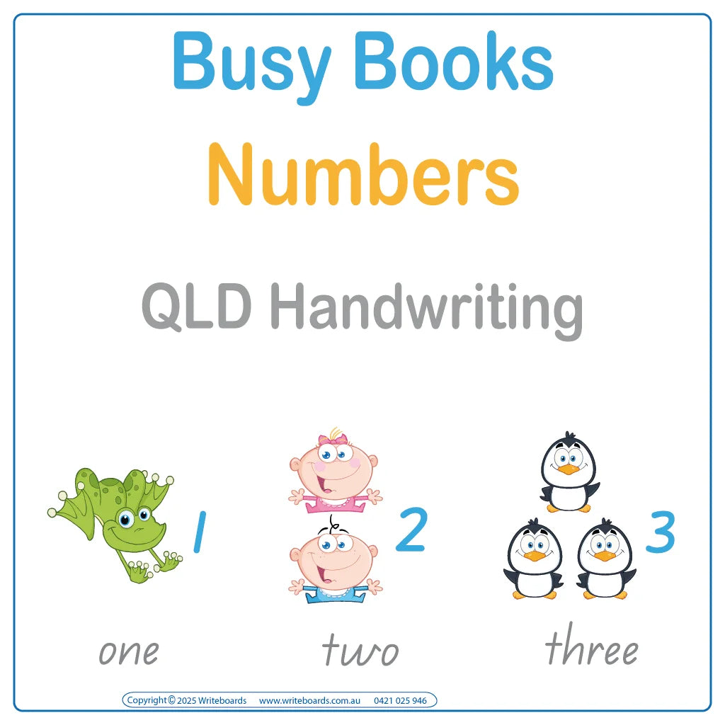 Teach Your Child Numbers with our QLD school handwriting Busy Book 