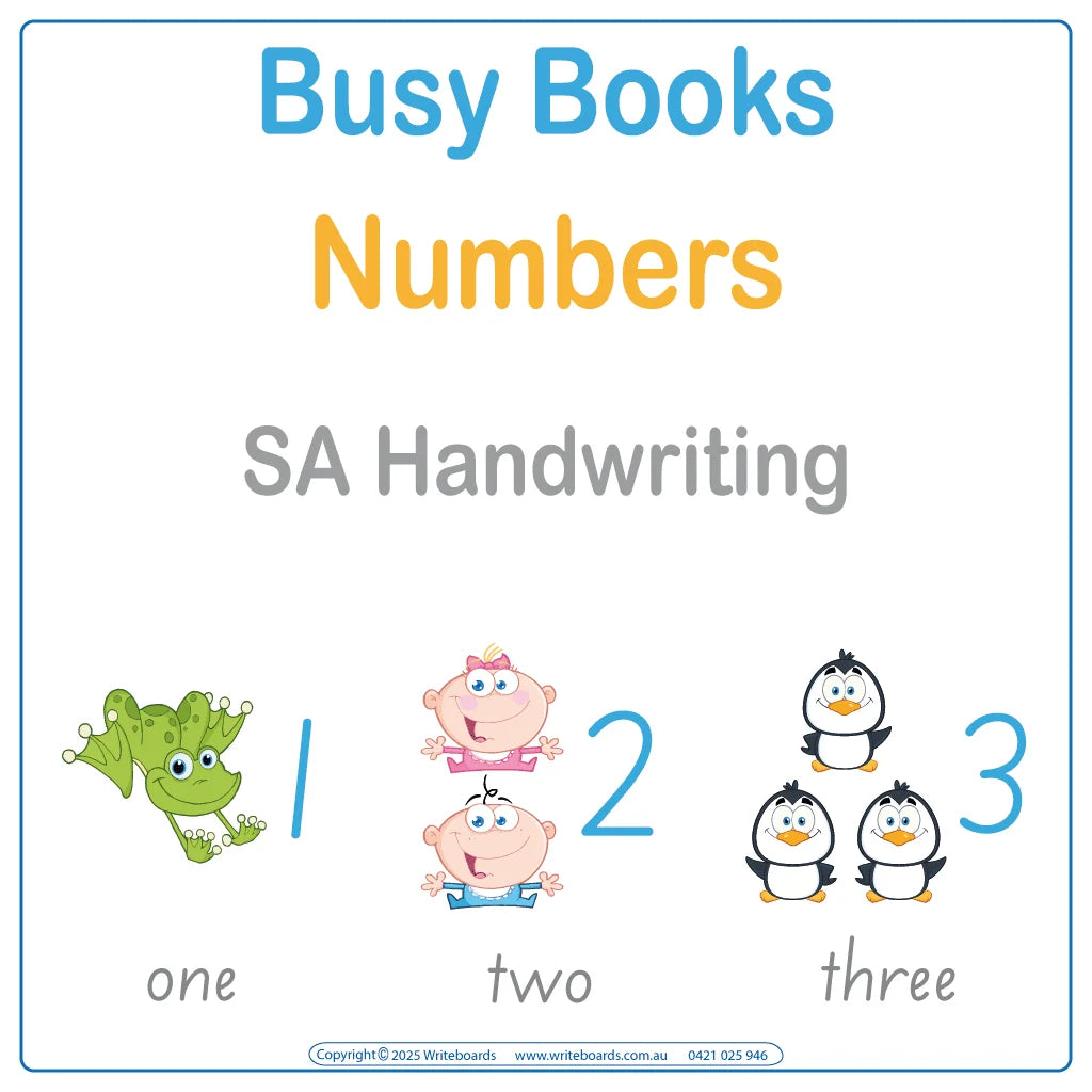 Teach Your Child Numbers with our SA school handwriting Busy Book 