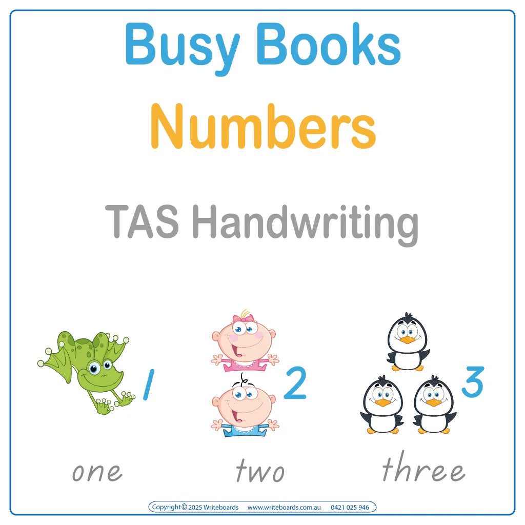 Teach Your Child Numbers with our TAS school handwriting Busy Book 