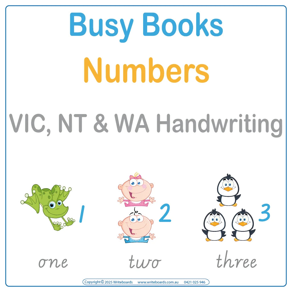 Teach Your Child Numbers with our VIC & WA school handwriting Busy Book 