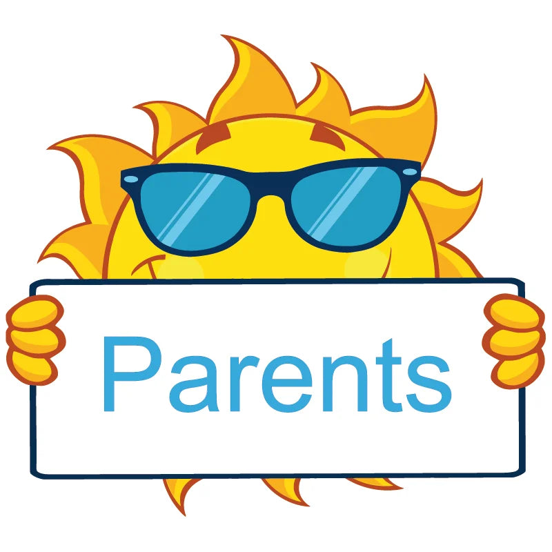 smiling sun with Parents category written on it 