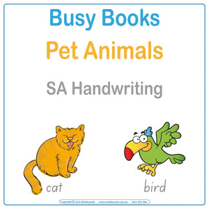 Teach Your Child about Pet Animals using SA School Handwriting for ages 3+