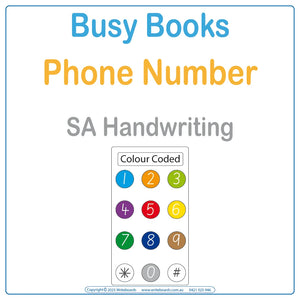 Teach your child their phone number using SA School Handwriting for ages 3+