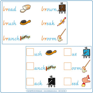 Teach consonant blends with VIC Modern Cursive Font worksheets and flashcards, VIC & WA Teachers Resources