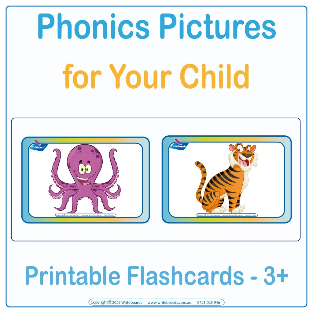 Phonics Picture Flashcards for Your Child, Printable Phonics Picture Flashcards for your child ages 3+
