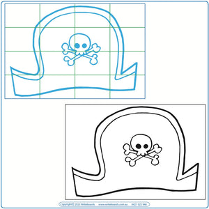 Teach your child how to draw pirate ships using a grid & a Reusable board