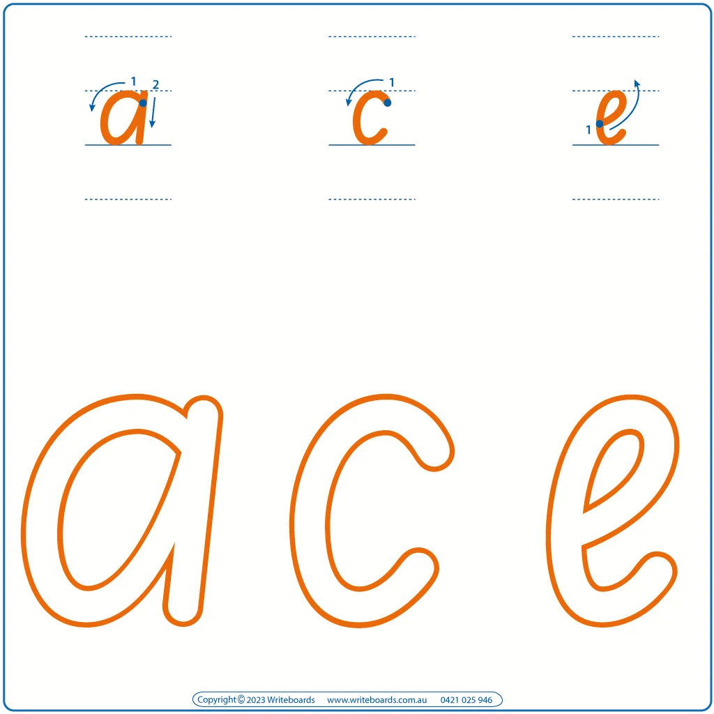 Download SA Modern Cursive Font Lowercase Letters & Numbers Worksheets for Teachers, SA Downloadable Teaching Resources