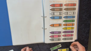 TAS Modern Cursive Font Crayon Colours Busy Book Video for Childcare and Kindergarten, TAS Quiet Books