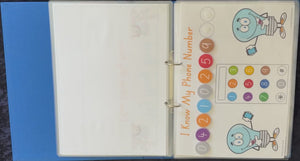 Teach Your Child Their Phone Number using our TAS Modern Cursive Busy Book