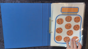 QLD Modern Cursive Font Cookie Counting Busy Book Video for Kindergarten & Childcare, QLD Busy Book