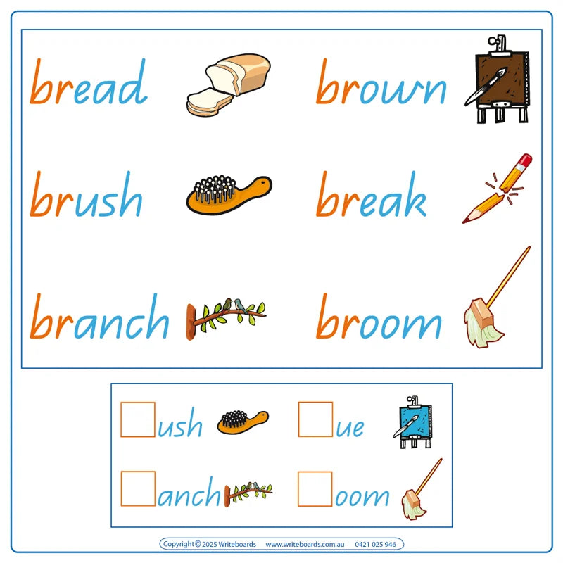 QLD Beginner Font Advanced School Kit includes Phonic Blends Worksheets