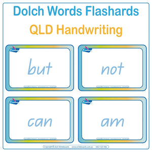 Help your child’s reading abilities with 315 Sight Word Flashcards created using QLD Beginner Font