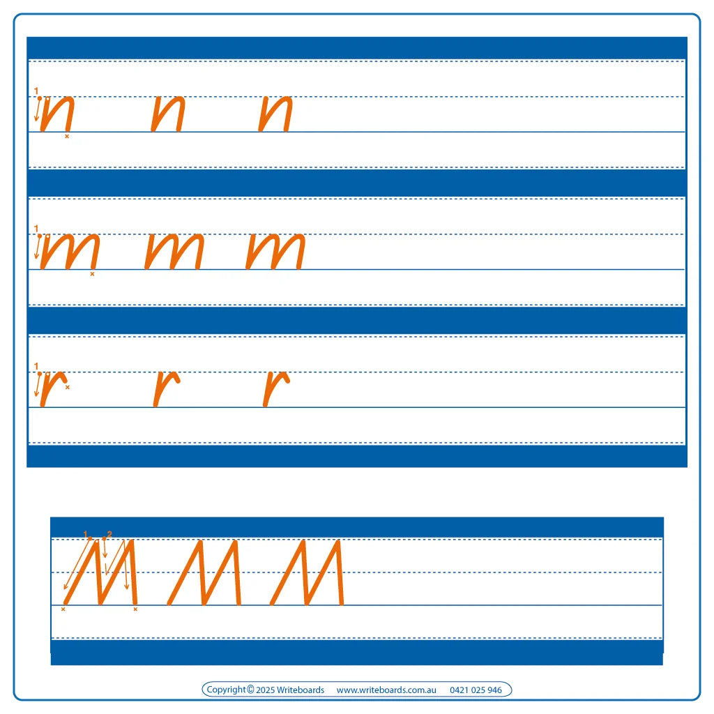 QLD Beginner Font Family Alphabet Tracing Worksheets for QLD Kids
