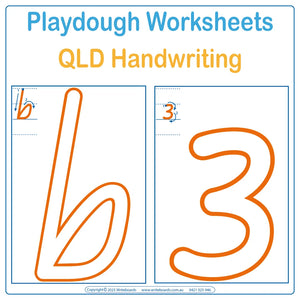 QLD Beginner Font Worksheets & Flashcards are Included in our Beginner Special Needs Kit