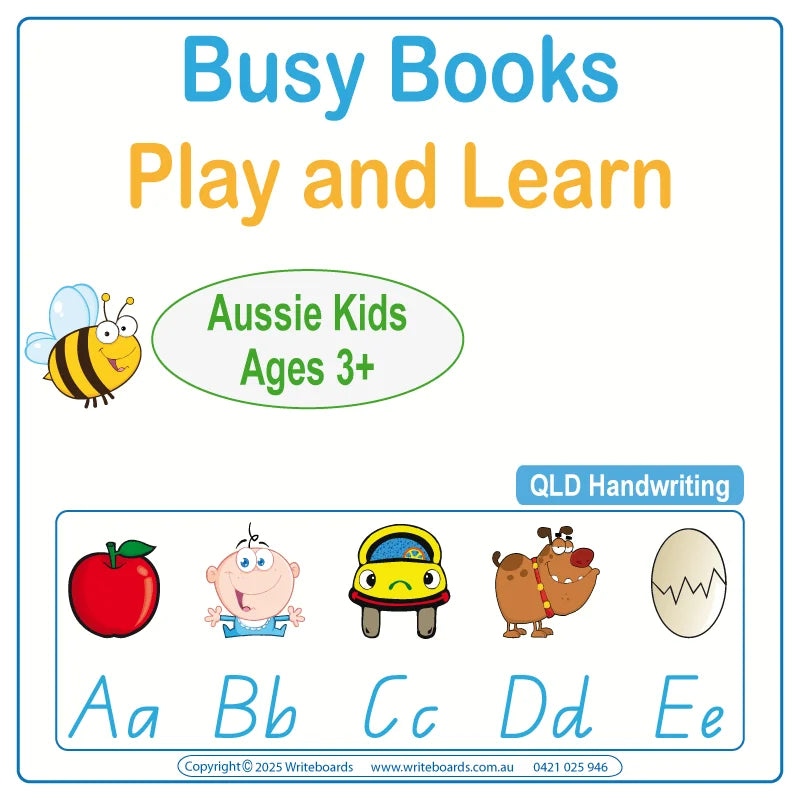 Play and Learn Busy Books for Aussie kids in QLD aged 3+