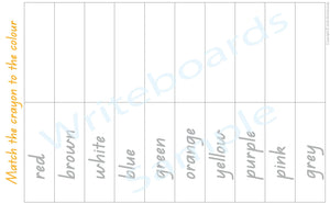 QLD Modern Cursive Crayon Colours Busy Book Pages for Kindergarten