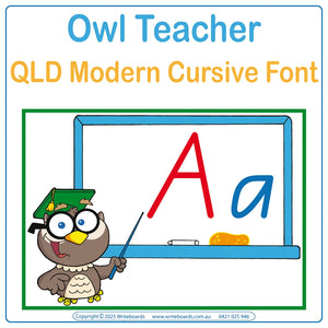 QLD Modern Cursive Font Alphabet Posters for Teachers & Educators