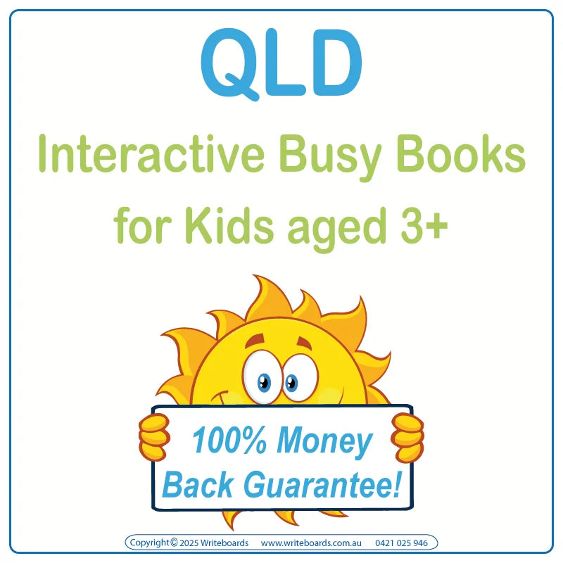QLD Modern Cursive Font Busy Book for Kids in QLD aged 3+, Aussie Busy Books