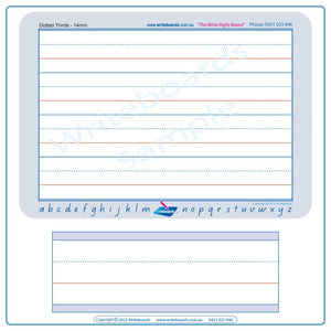 QLD Modern Cursive Font Dotted Third Lines Worksheets with Alphabet Guide for Occupational Therapists and Tutors