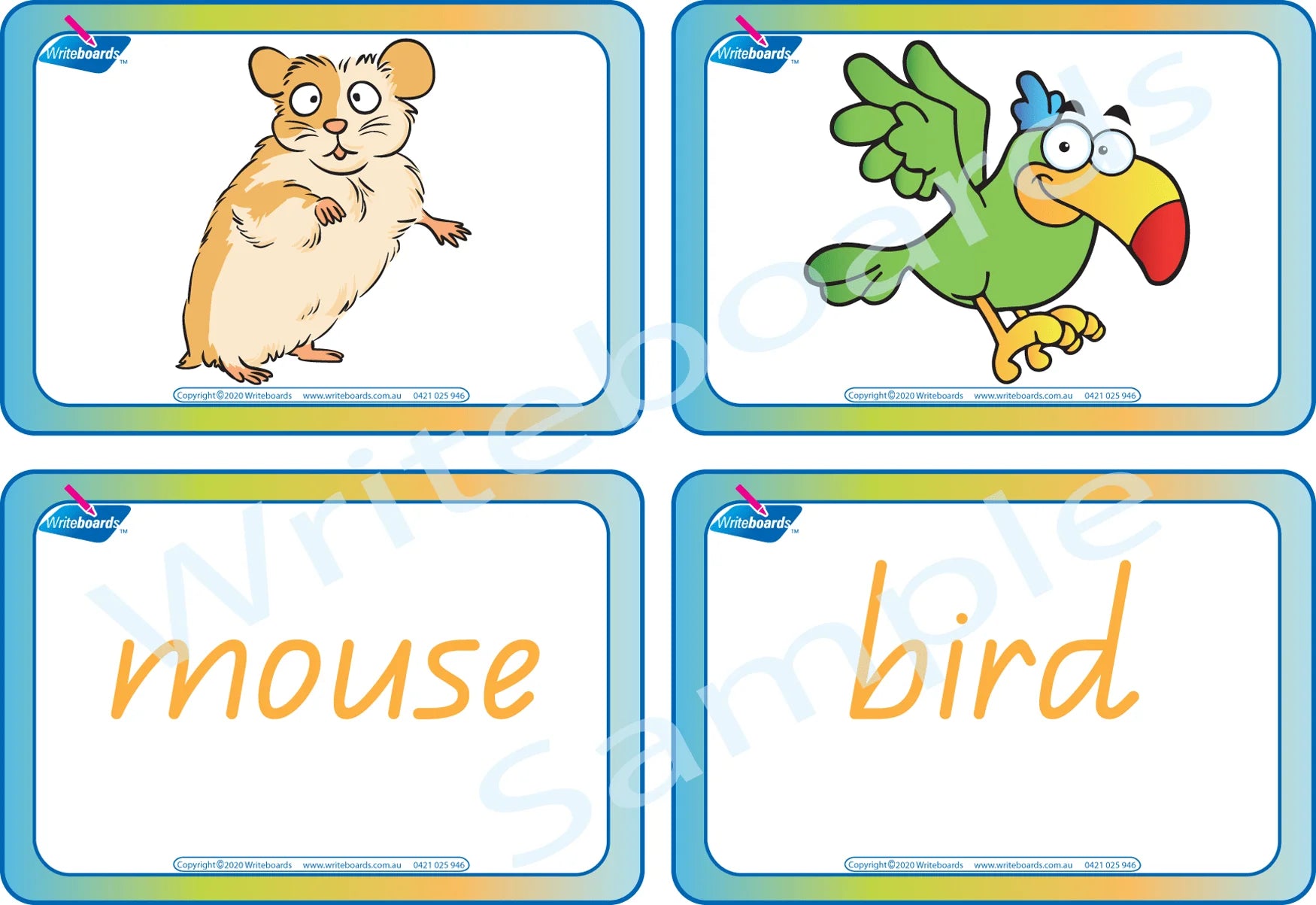 QLD Modern Cursive Font Pet Animal Flashcards Busy Book for Teachers and Educators 