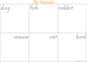QLD Modern Cursive Font Pet Animal Busy Book pages for Teachers and Educators