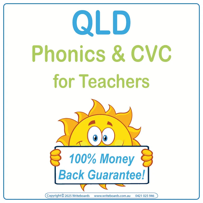 QLD Modern Cursive Font Phonics & CVC Resources for Teachers in QLD