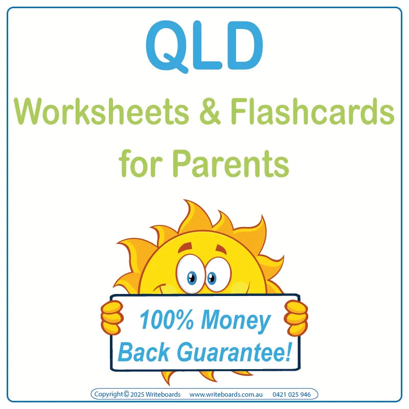 QLD Modern Cursive Font Worksheets for Kids in QLD aged 3+, QLD Alphabet Tracing Worksheets