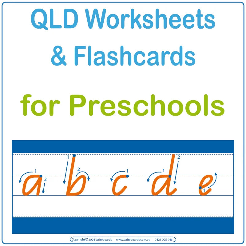 QLD Worksheets & Flashcards for Prep & Preschools, QLD School Readiness Worksheets for Preschool Educators