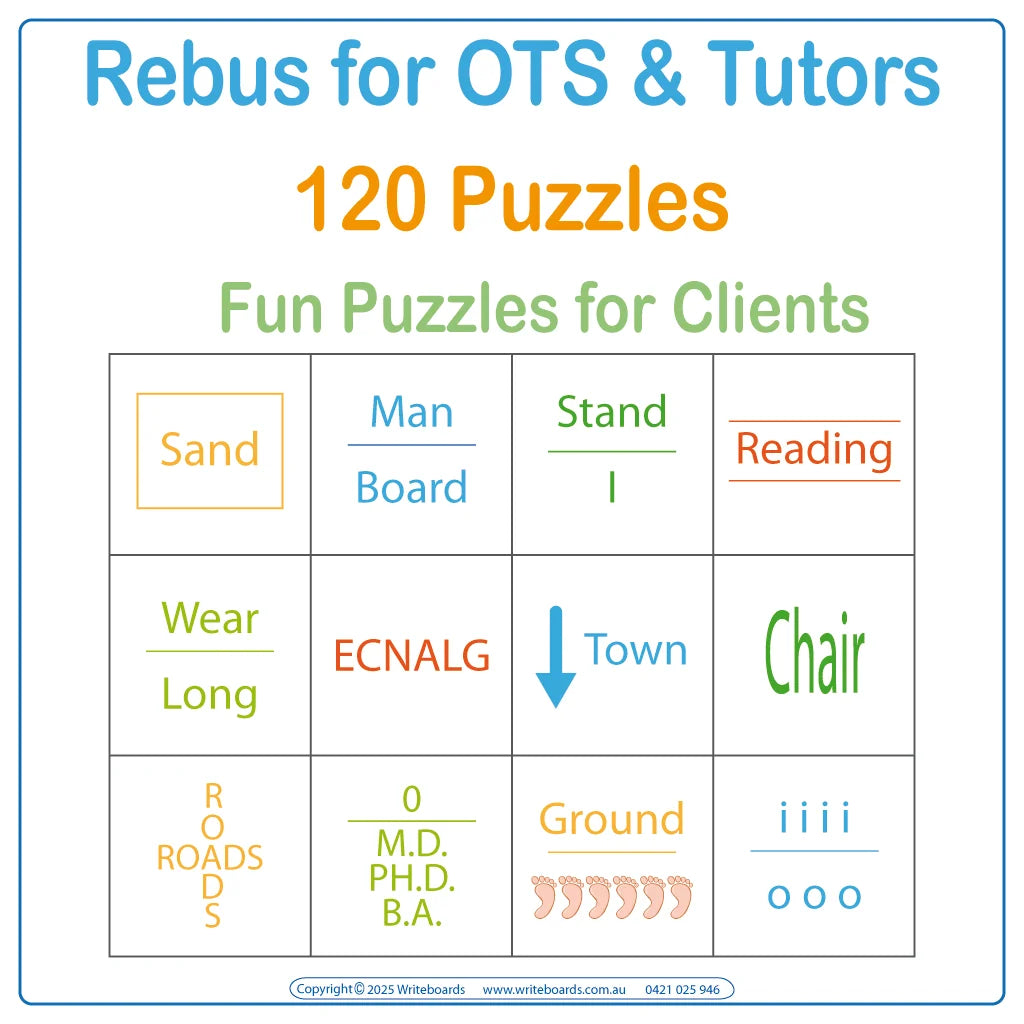 120 Rebus Puzzles for Occupational Therapists and Tutors