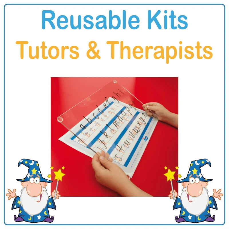 Reusable Tutoring Kits for Aussie Occupational Therapists & Tutors includes Reusable Writeboards and Traceable Worksheets 